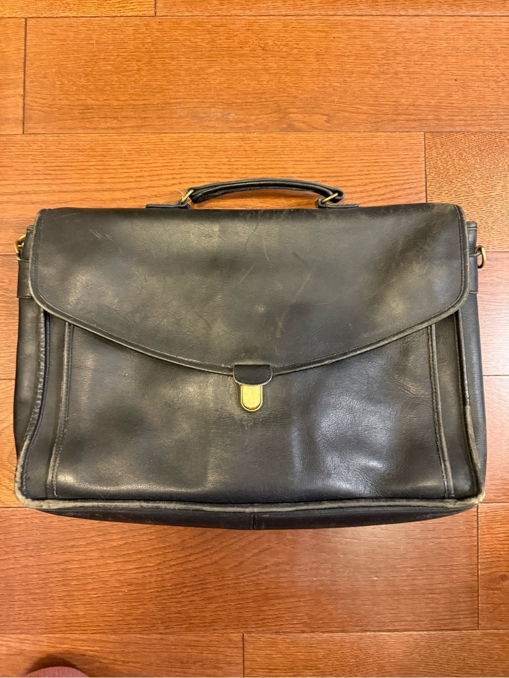 Men's Coach Vintage Black Leather Briefcase